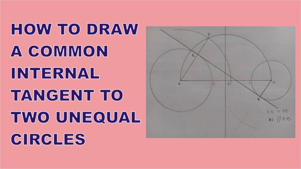 HOW TO DRAW A COMMON INTERNAL TANGENT TO TWO UNEQUAL CIRCLES