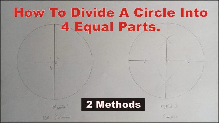 How to divide a circle into 4 equal parts - PA Academy