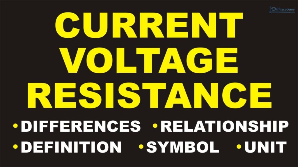 Difference Between CURRENT VOLTAGE and RESISTANCE Explained.